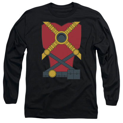 Jla Red Robin Mens Long Sleeve Shirt Black Officially Licensed