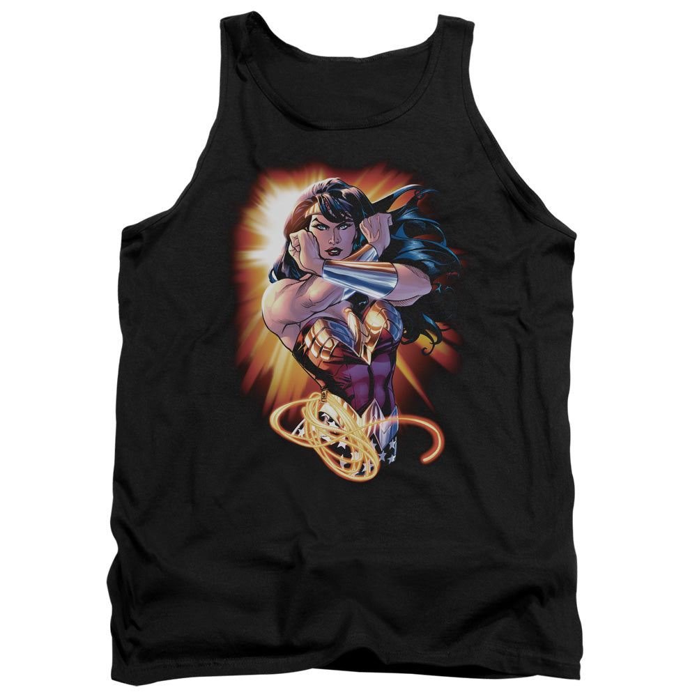 Justice League Wonder Rays Mens Tank Top Shirt Black