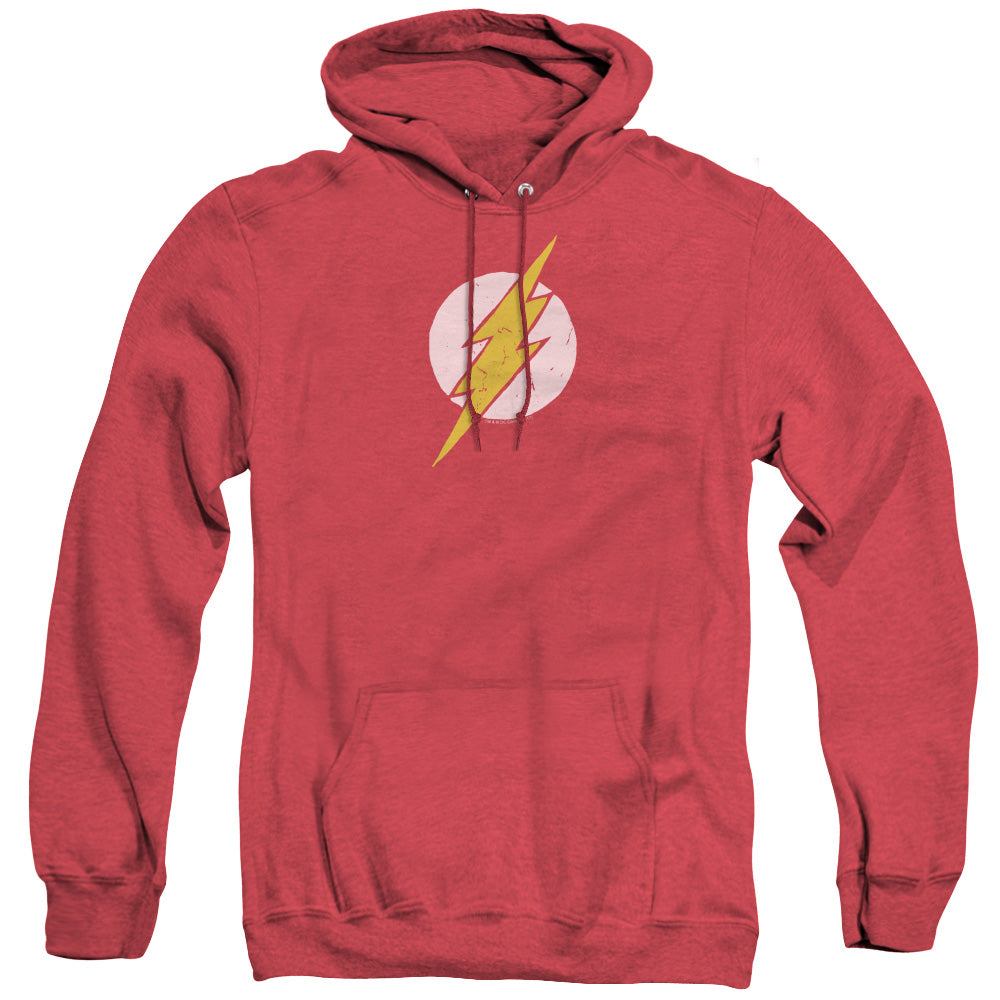 Justice League Of America Rough Flash Mens Heather Hoodie Red Officially Licensed