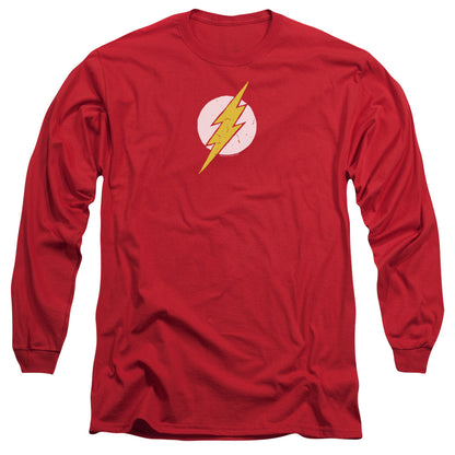 Jla Rough Flash Mens Long Sleeve Shirt Red