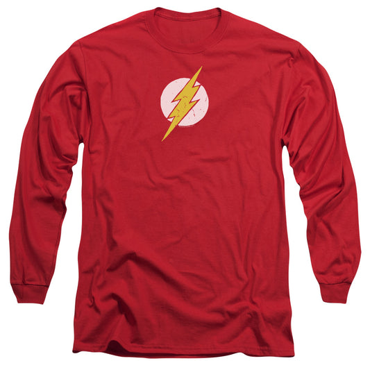 Jla Rough Flash Mens Long Sleeve Shirt Red