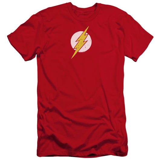 Jla Rough Flash Premium Bella Canvas Slim Fit Mens T Shirt Red