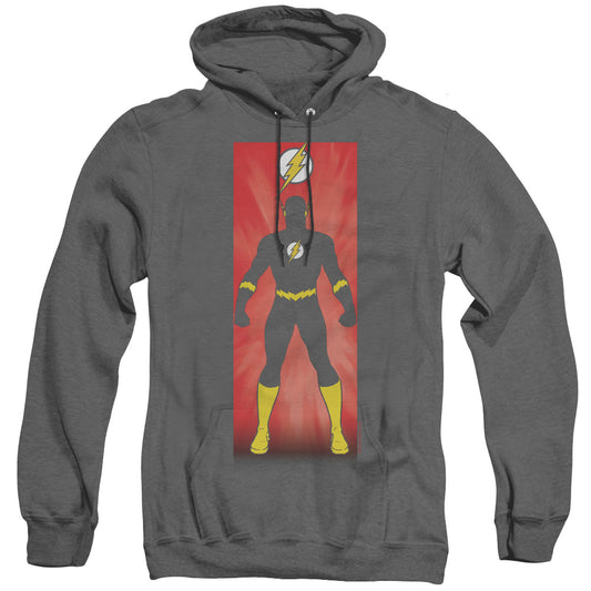 Justice League Of America Flash Block Heather Mens Hoodie Black Officially Licensed