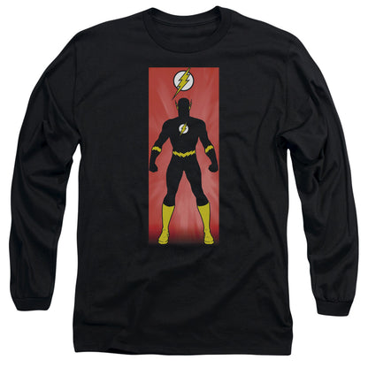 Jla Flash Block Mens Long Sleeve Shirt Black Officially Licensed
