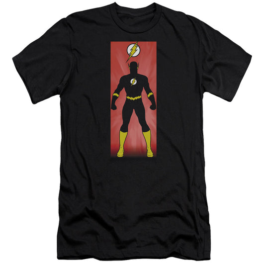 Jla Flash Block Premium Bella Canvas Slim Fit Mens T Shirt Black