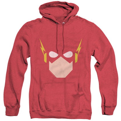 Justice League Of America Flash Head Mens Heather Hoodie Red Officially Licensed