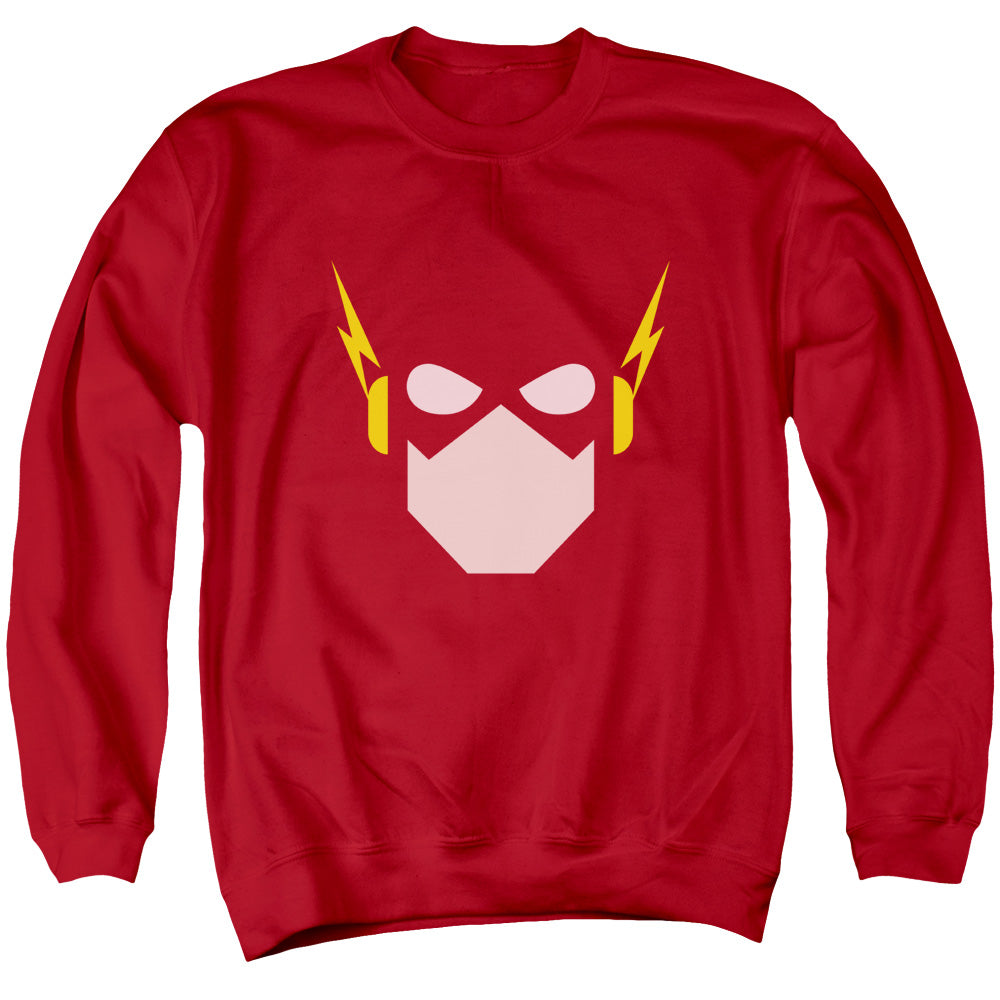 Jla Flash Head Mens Crewneck Sweatshirt Red