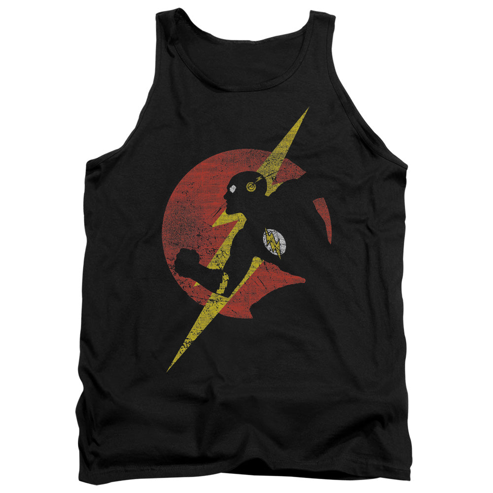 Justice League Flash Symbol Knockout Mens Tank Top Shirt Black