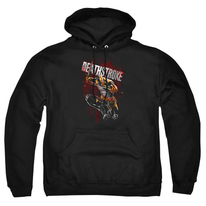 Justice League Of America Blood Splattered Mens Hoodie Black Officially Licensed