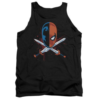 Justice League Crossed Swords Mens Tank Top Shirt Black