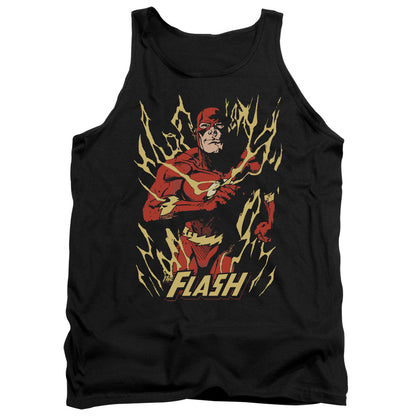 Justice League Flash Flare Mens Tank Top Shirt Black