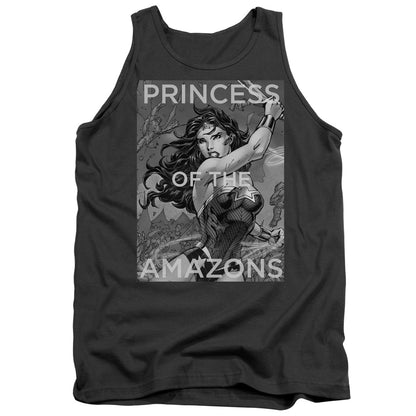 Justice League Princess Of The Amazons Mens Tank Top Shirt Charcoal