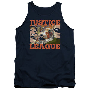 Justice League New Dawn Group Mens Tank Top Shirt Navy