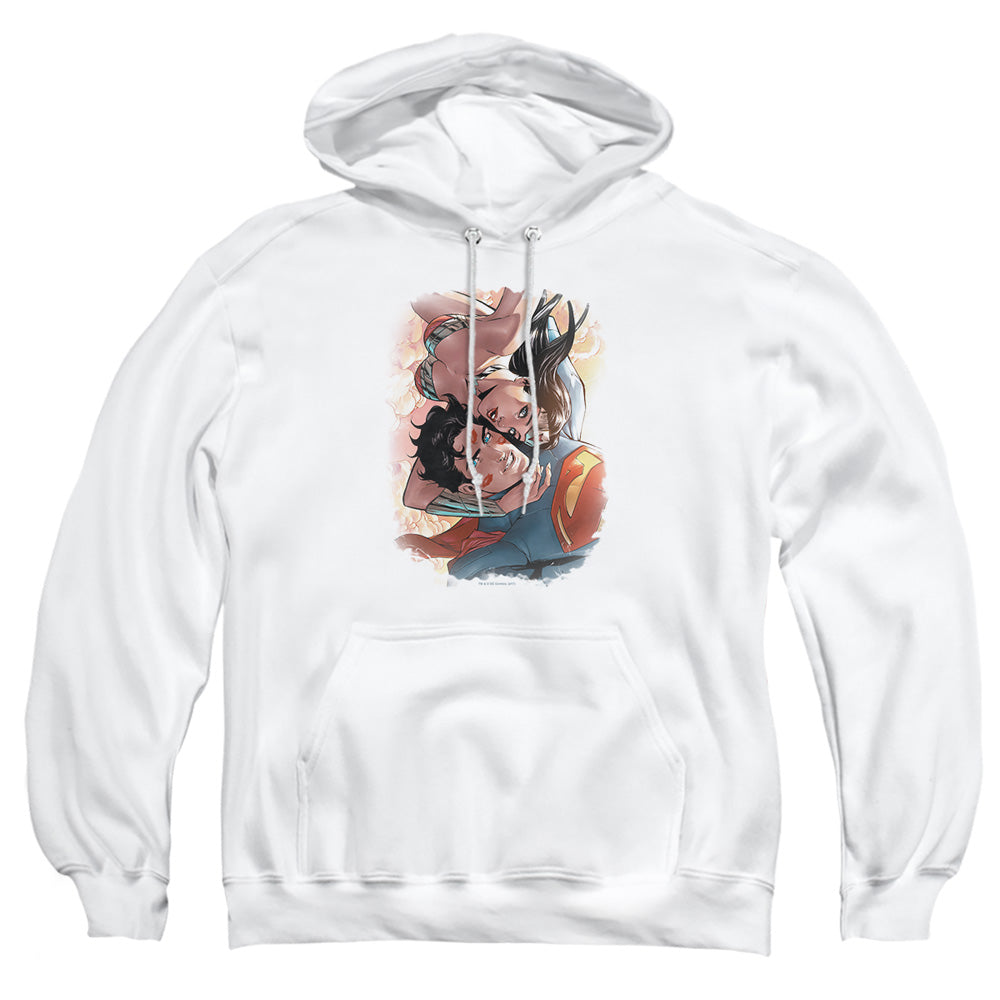 Justice League Of America Love Birds Mens Hoodie White Officially Licensed