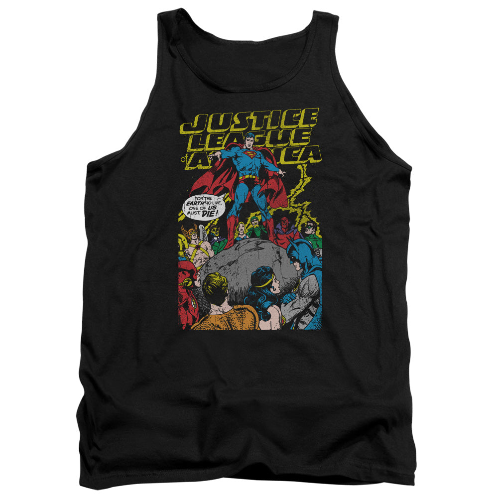 Justice League Ultimate Scarifice Mens Tank Top Shirt Black