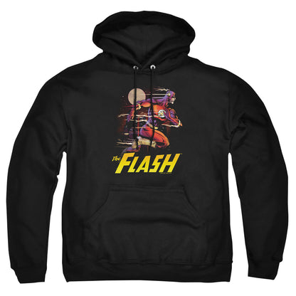 Justice League Of America City Run Mens Hoodie Black Officially Licensed