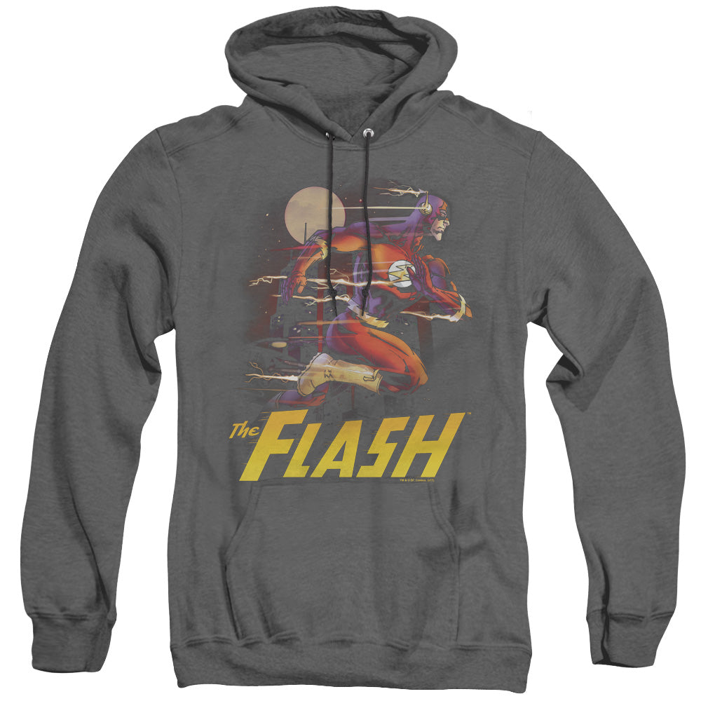 Justice League Of America City Run Mens Heather Hoodie Black Officially Licensed