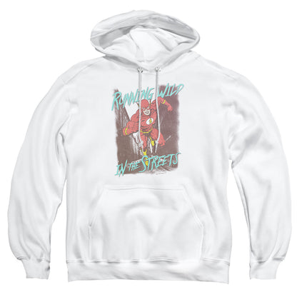 Justice League Of America Running Wild Mens Hoodie White Officially Licensed