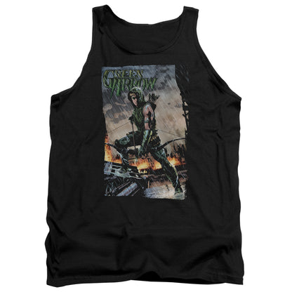 Justice League Fire And Rain Mens Tank Top Shirt Black