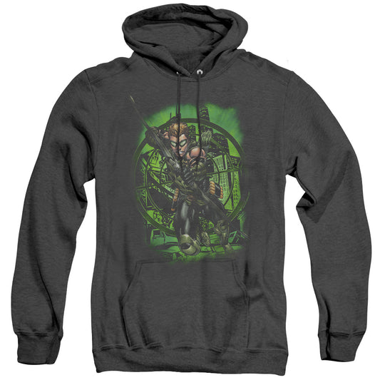 Justice League Of America In My Sight Heather Mens Hoodie Black Officially Licensed