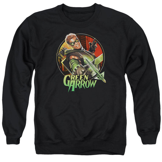 Jla Sunset Archer Mens Crewneck Sweatshirt Black