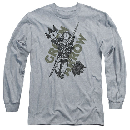 Jla Archers Arrows Mens Long Sleeve Shirt Athletic Heather Officially Licensed