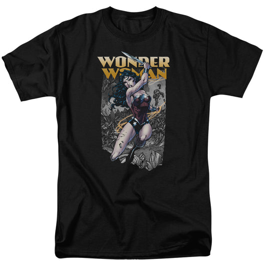 Justice League Of America Wonder Slice Mens T Shirt Black