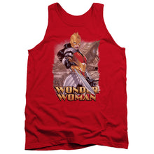 Load image into Gallery viewer, Justice League Wonder Woman Mens Tank Top Shirt Red