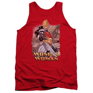Justice League Wonder Woman Mens Tank Top Shirt Red