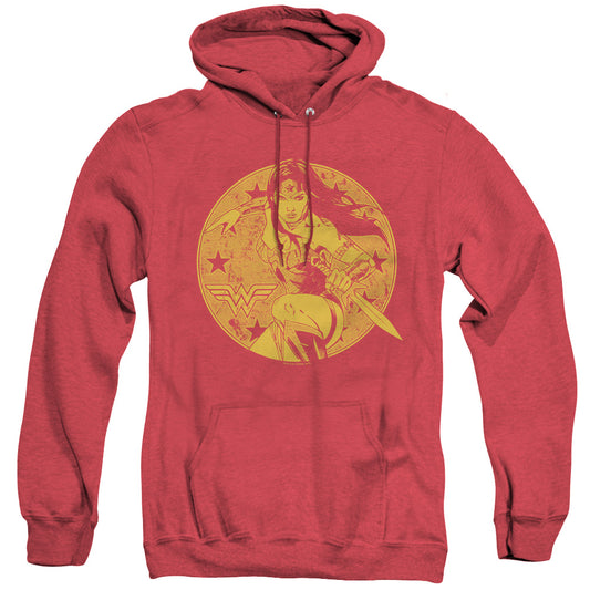 Justice League Of America Young Wonder Heather Mens Hoodie Red Officially Licensed