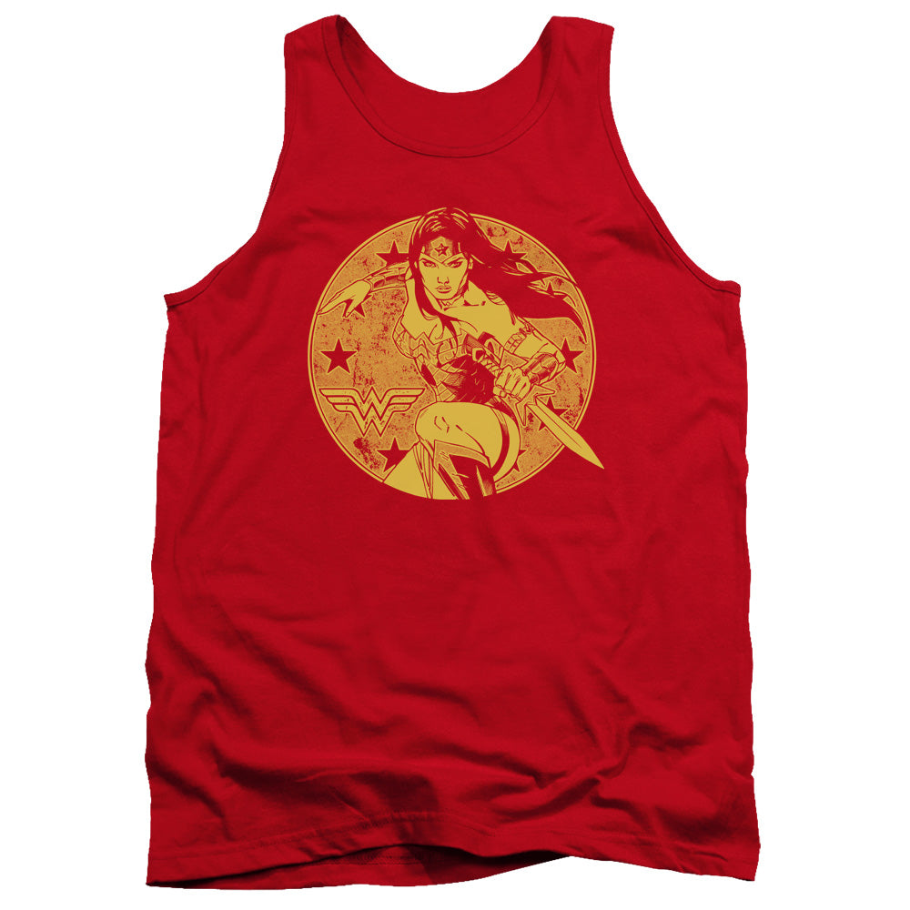 Justice League Assemble Young Wonder Mens Tank Top Shirt Red