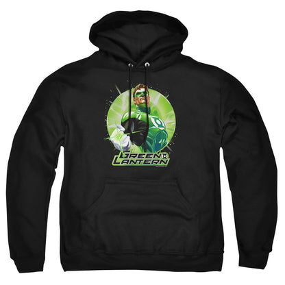 Justice League Of America Green Static Mens Hoodie Black Officially Licensed