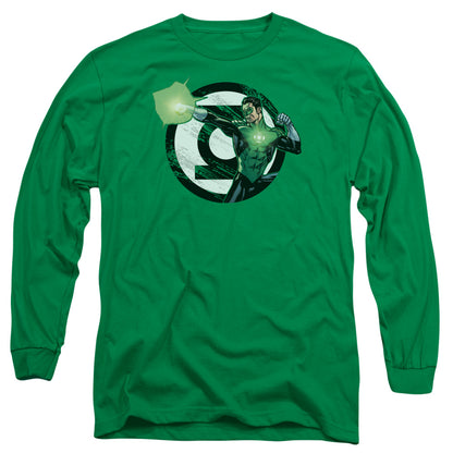 Jla Blasting Logo Mens Long Sleeve Shirt Kelly Green Officially Licensed