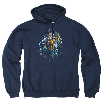 Justice League Of America Thrashing Mens Hoodie Navy Officially Licensed