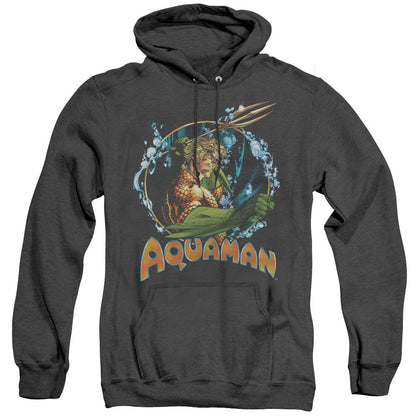 Justice League Of America Ruler Of The Seas Mens Heather Hoodie Black Officially Licensed