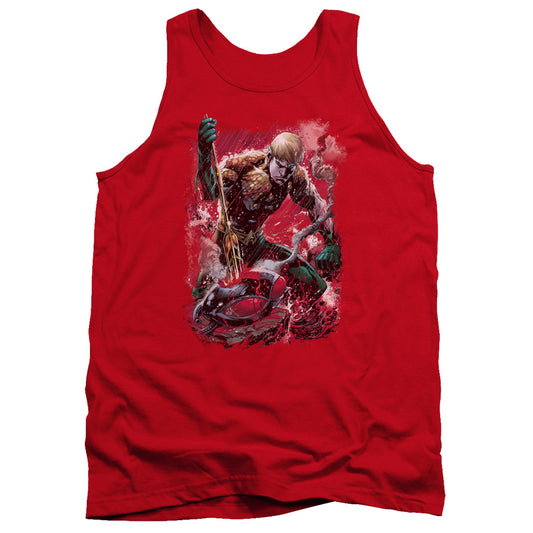 Justice League Assemble Finished Mens Tank Top Shirt Red