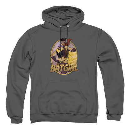 Justice League Of America Batgirl Bombshell Mens Hoodie Charcoal Officially Licensed