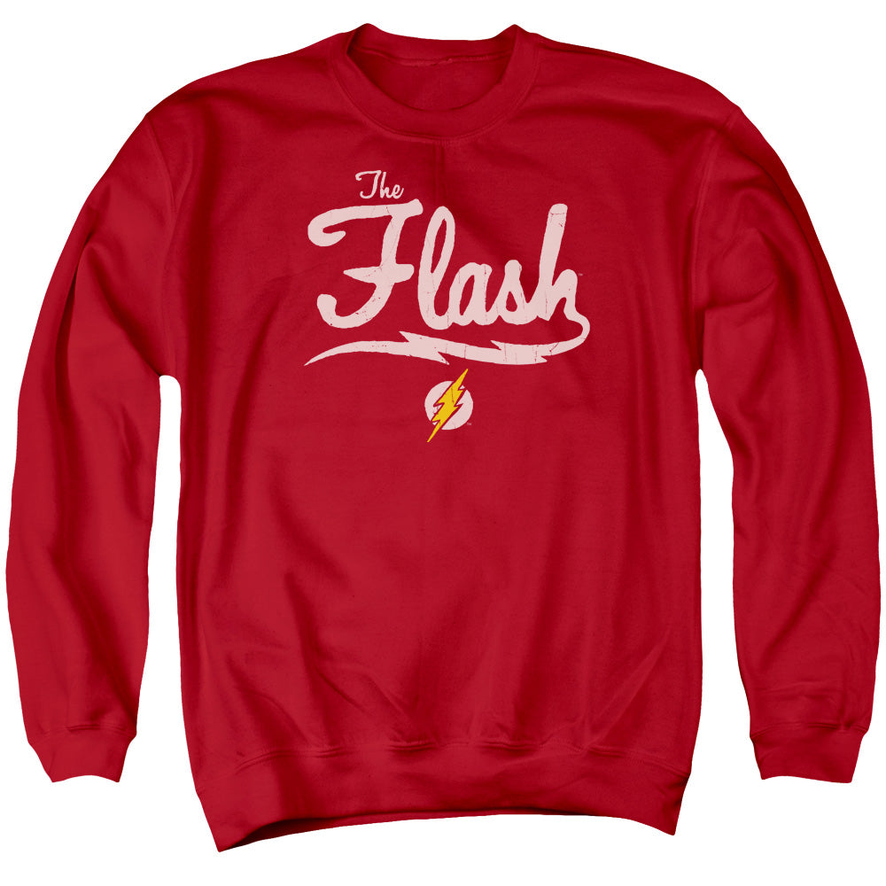 Jla Old School Flash Mens Crewneck Sweatshirt Red