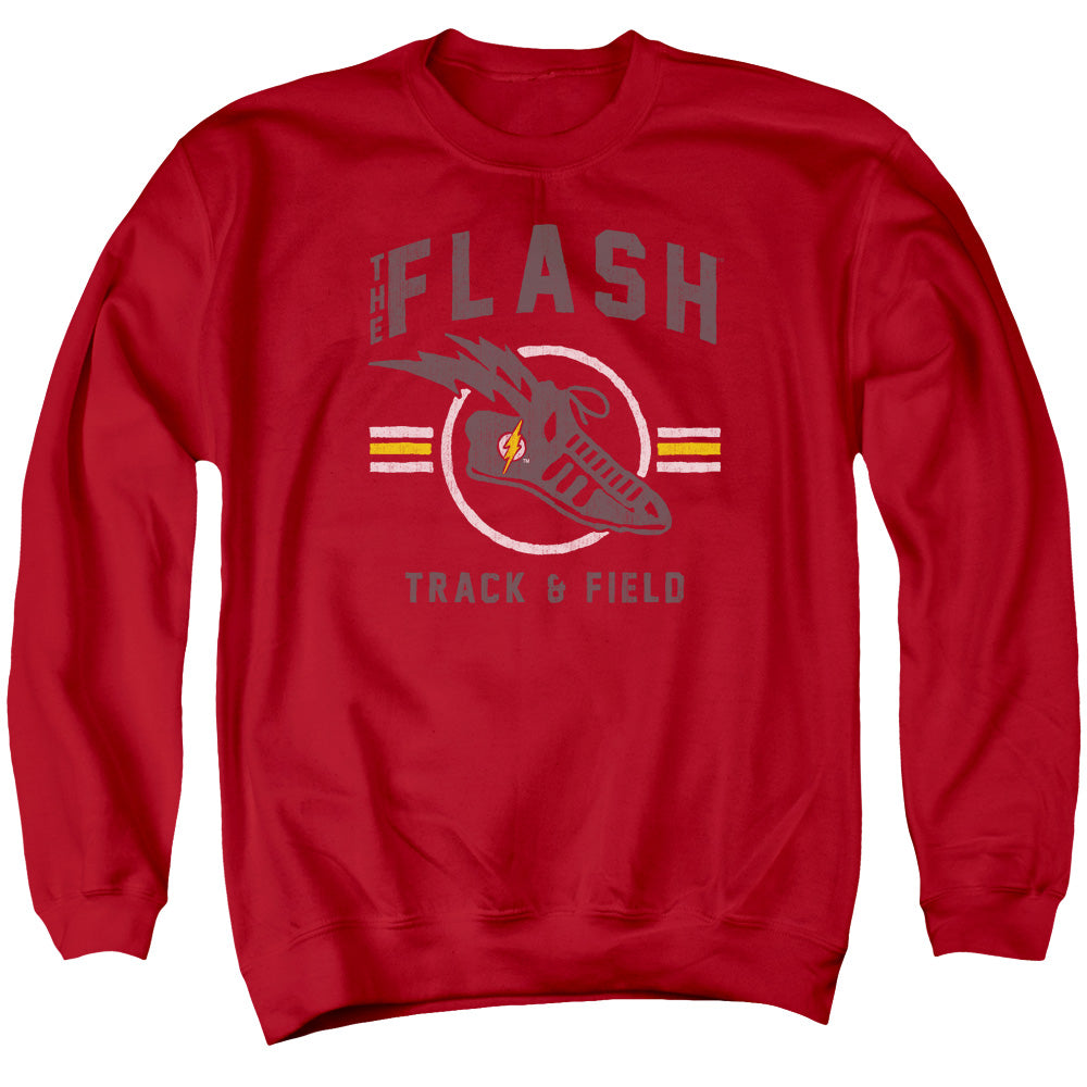 Justice League Of America Track And Field Mens Crewneck Sweatshirt Red Officially Licensed