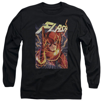 Jla Flash One Mens Long Sleeve Shirt Black