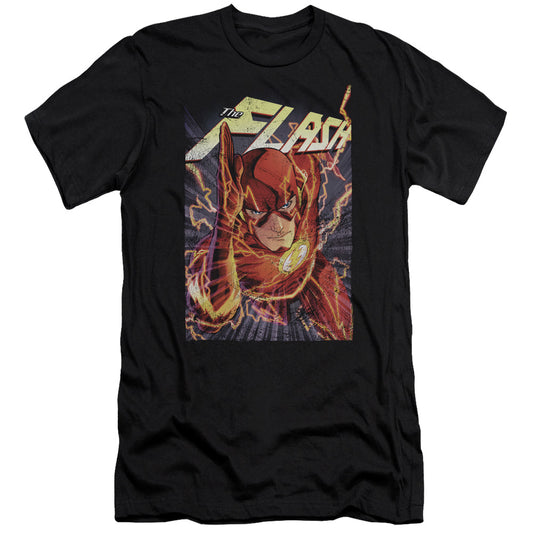 Jla Flash One Premium Bella Canvas Slim Fit Mens T Shirt Black