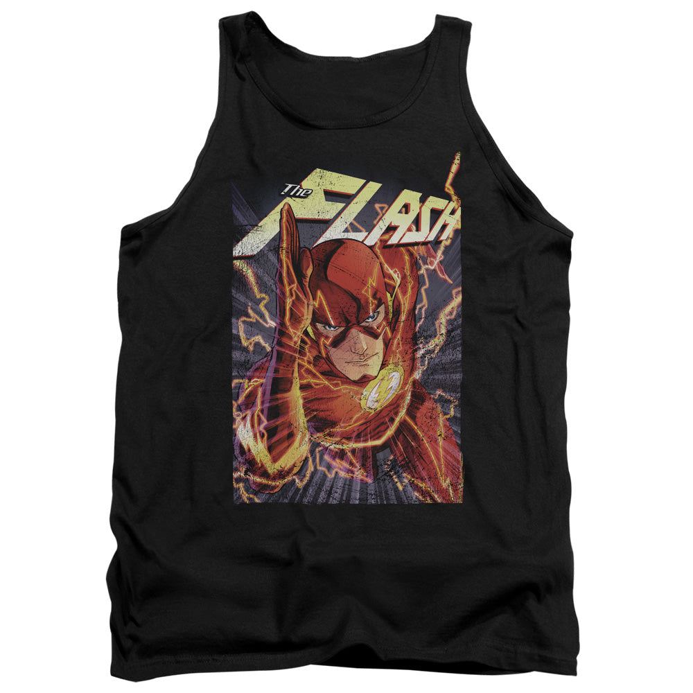 Justice League Assemble Flash One Mens Tank Top Shirt Black