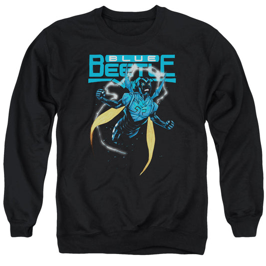 Justice League Of America Blue Beetle Mens Crewneck Sweatshirt Black Officially Licensed