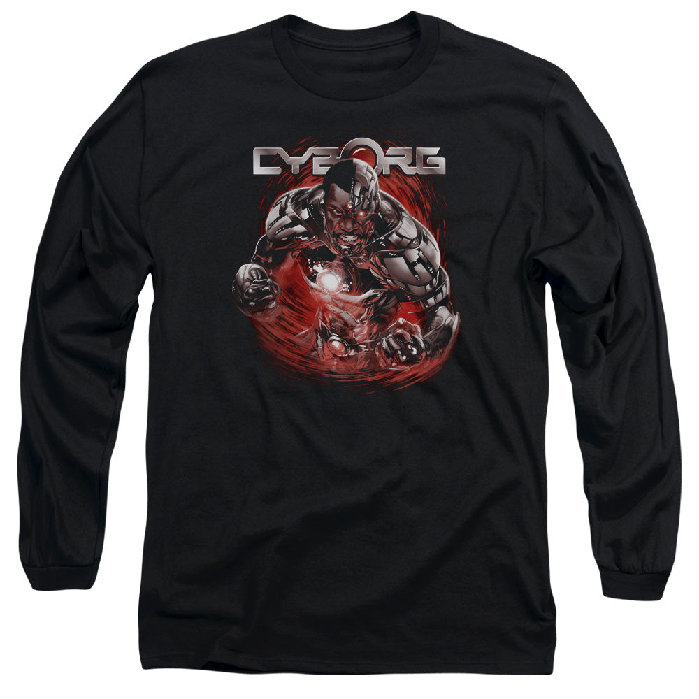 Jla Engaged Mens Long Sleeve Shirt Black Officially Licensed