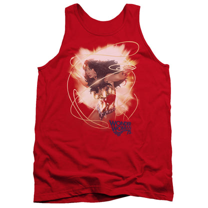 Wonder Woman 75Th Burst Mens Tank Top Shirt Red