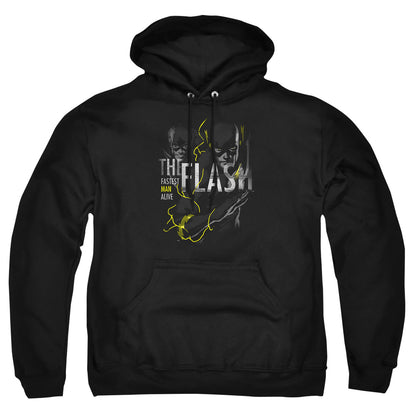 Dc Flash Bold Flash Mens Hoodie Black Officially Licensed