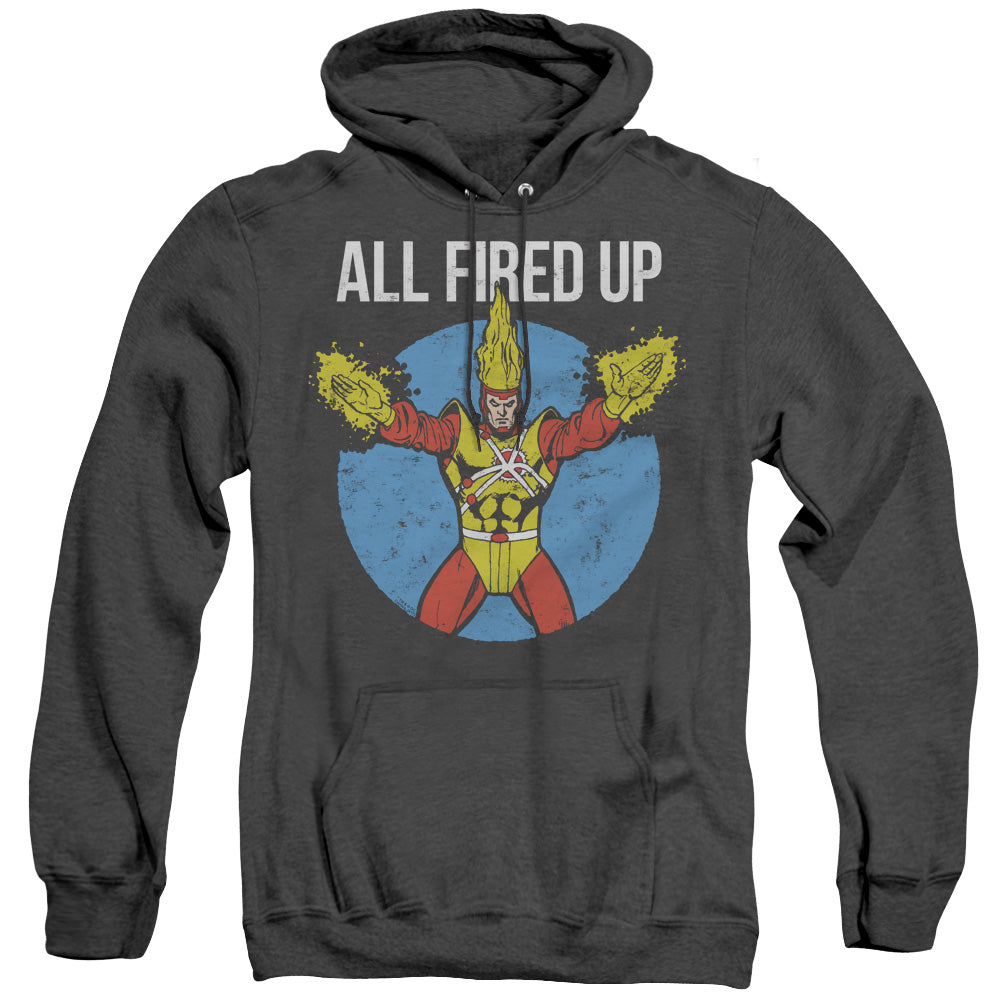 Justice League Of America Firestorms Party Mens Heather Hoodie Black Officially Licensed
