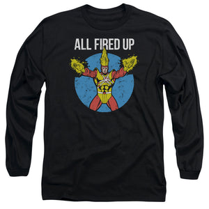 Jla Firestorms Party Mens Long Sleeve Shirt Black