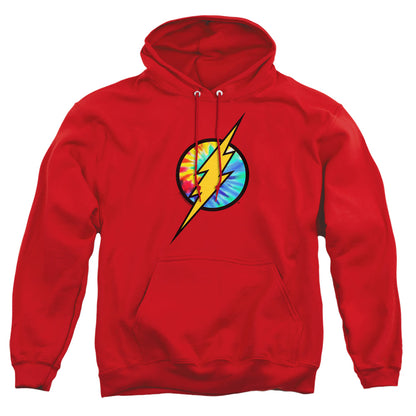 Dc Flash Tie Dye Flash Logo Mens Hoodie Red Officially Licensed