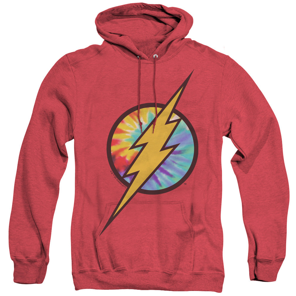Dc Flash Tie Dye Flash Logo Heather Mens Hoodie Red Officially Licensed